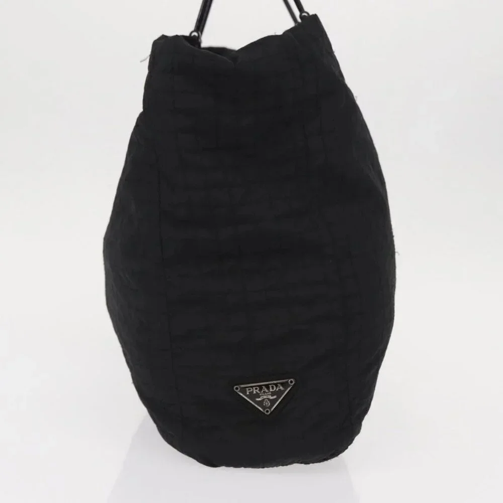 PRADA Hand Bag Nylon Black Silver Auth ka079 - Picture 6 of 16